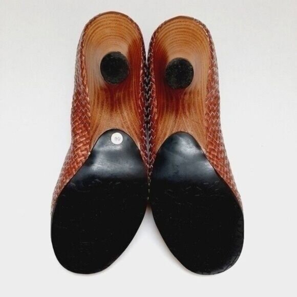 HESTER VAN EEGHEN Metallic Pink Woven Leather Heels Sz 8.5 - Picture 10 of 12